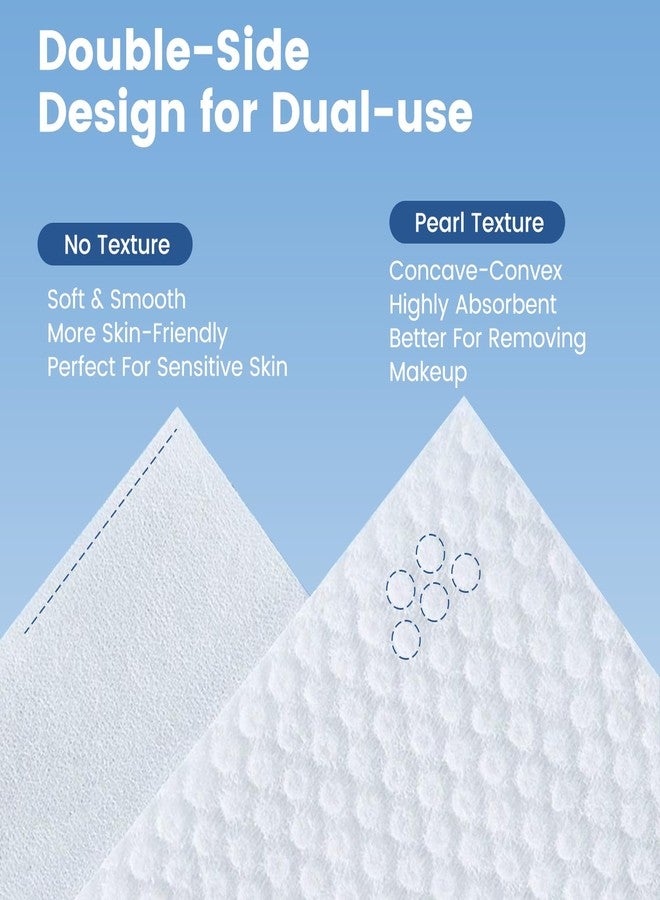 ام اس كيو مناشف وجه MSQ، مناشف وجه للاستخدام مرة واحدة، 60 منديل جاف لإزالة المكياج، مناديل وجه ناعمة ولطيفة على البشرة، خالية من الوبر، عبوة واحدة - Image 4